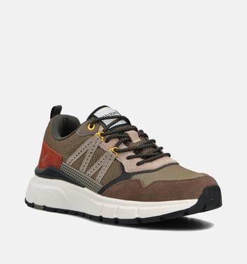 Lyle & Scott Baskets Cognac/Vert