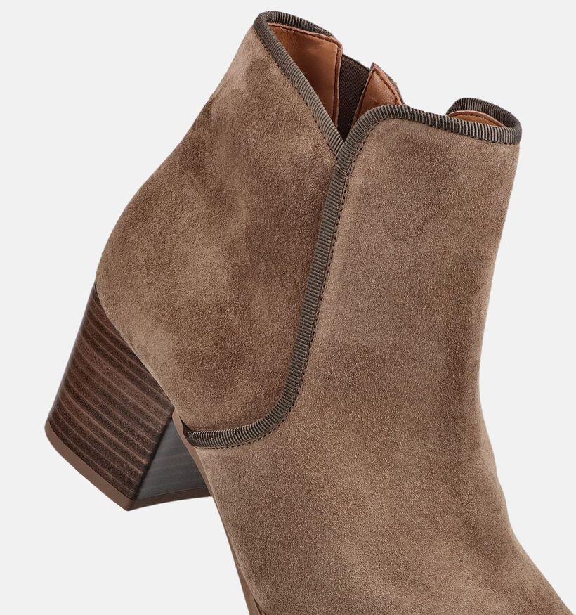 Gabor Comfort Taupe Enkellaarzen met Hak voor dames (380080)