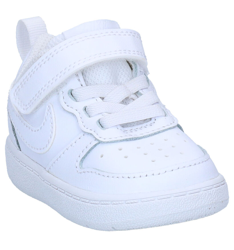 Nike Court Borough Witte Sneakers voor jongens, meisjes (322316)