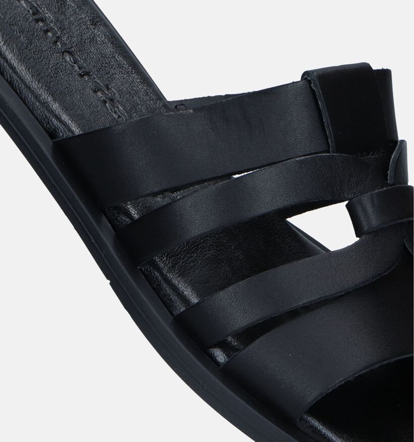 Tamaris Nu-pieds plates en Noir pour femmes (338207)