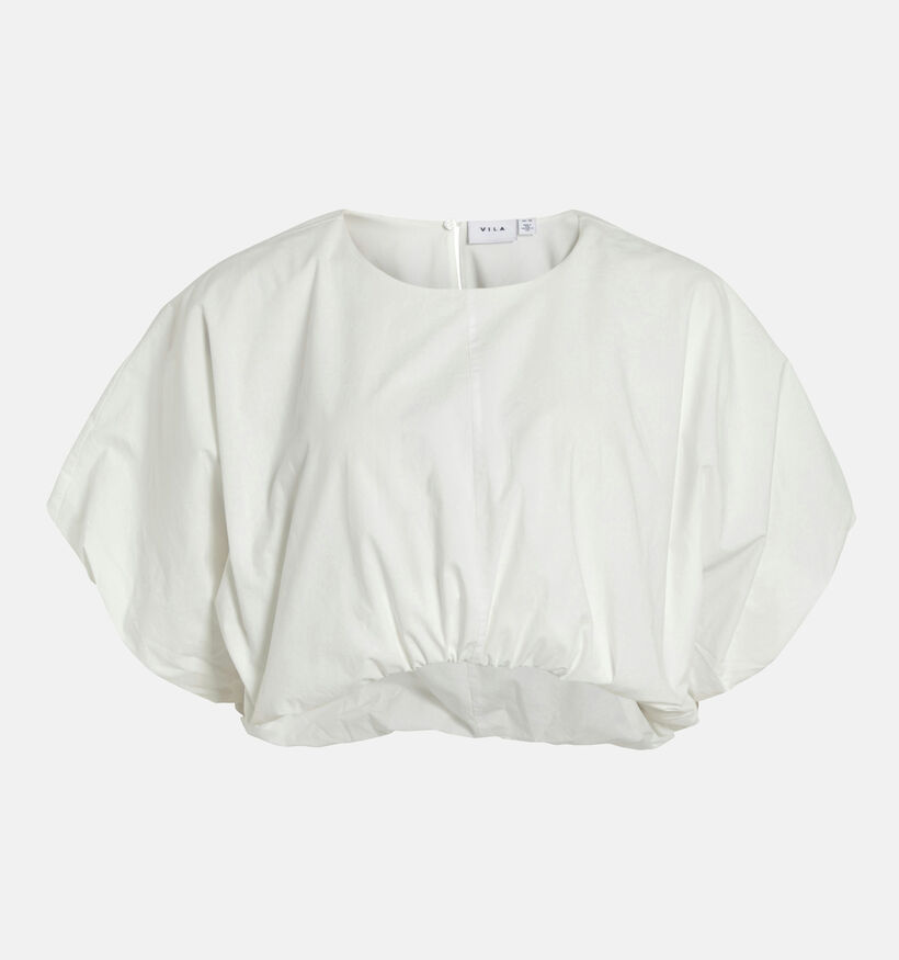 Vila Baluni O-Neck Volume Blouse en Blanc pour femmes (374267)
