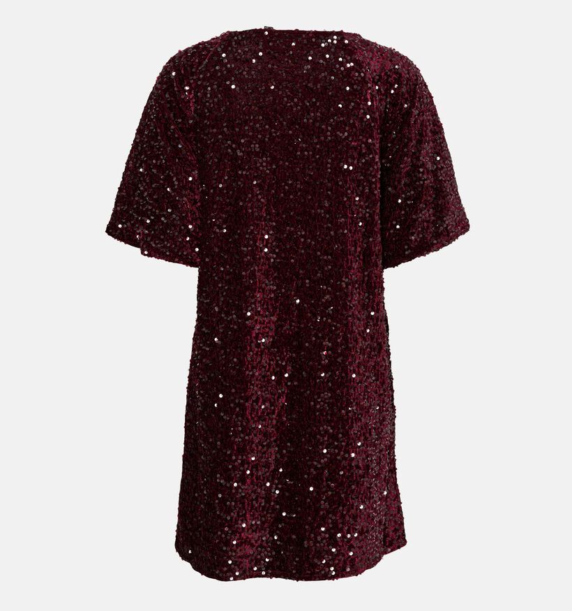 Pieces Kam Sequin Robe en Bordeaux pour femmes (365630)