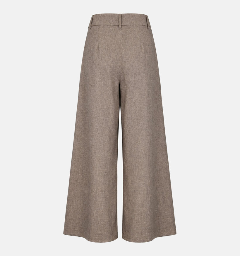 Minuit Douze Wesley Beige Wijde Geklede Broek voor dames (381852)
