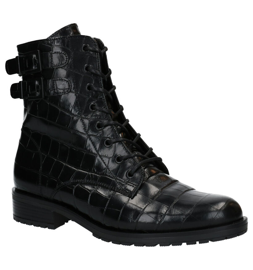 Gabor OptiFit Bottines en Noir en cuir (282465)