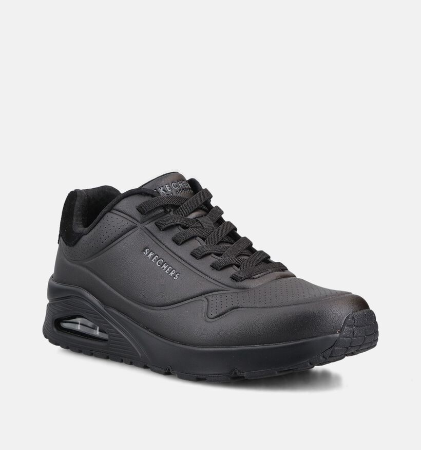 Skechers Uno Tailored Air Baskets en Noir pour hommes (375648) - pour semelles orthop&eacute;diques
