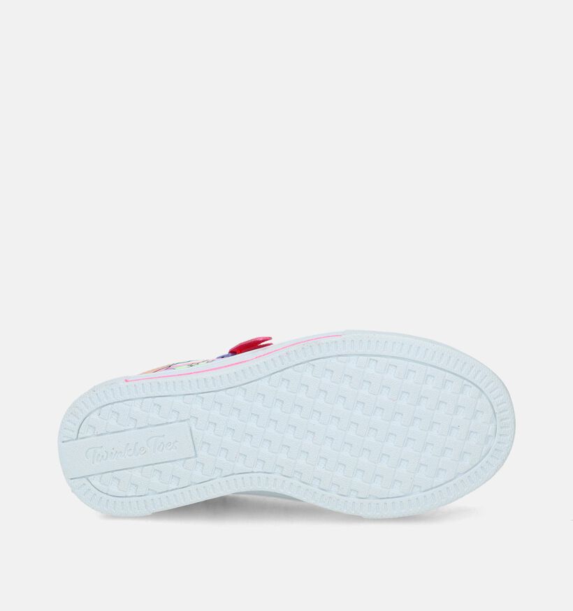 Skechers Twinkle Sparks Flying Hearts Baskets en Rose pour filles (335749)