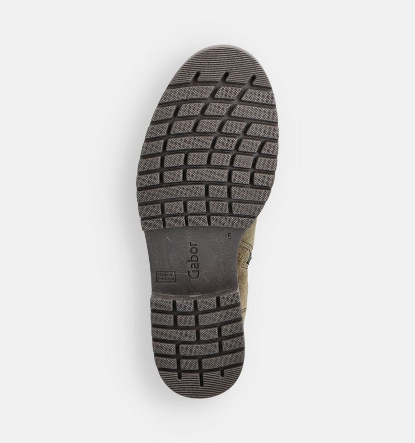 Gabor Boots à lacets en Vert kaki pour femmes (363106) - pour semelles orthopédiques