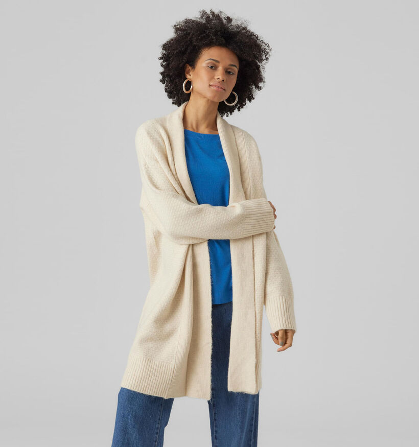 Vero Moda Heidi Cardigan long en Écru pour femmes (329020)