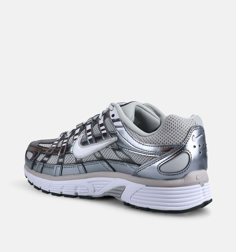 Nike P-6000 Baskets sportives en Argent pour femmes (372893) - pour semelles orthop&eacute;diques