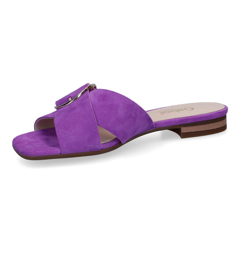 Comfort Nu-pieds plates en Violet pour femmes (312440)