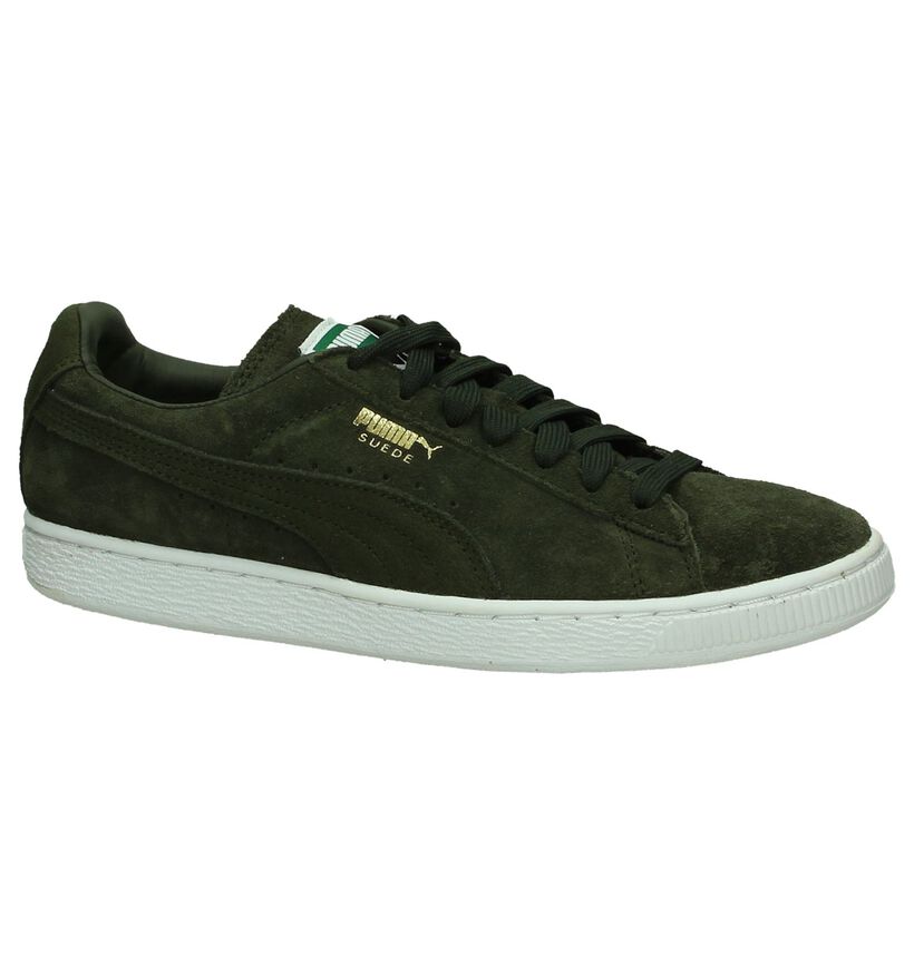 Puma Suede Classic Baskets basses en Vert kaki en daim (199473)