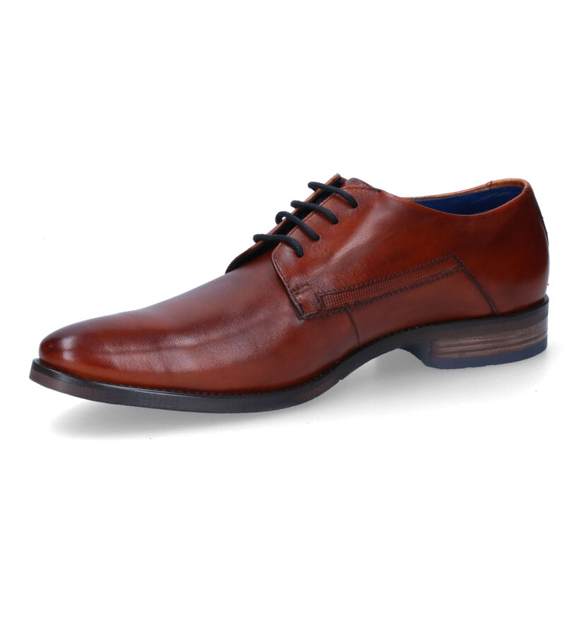 Bugatti Lair Chaussures habillées en Cognac pour hommes (311142)