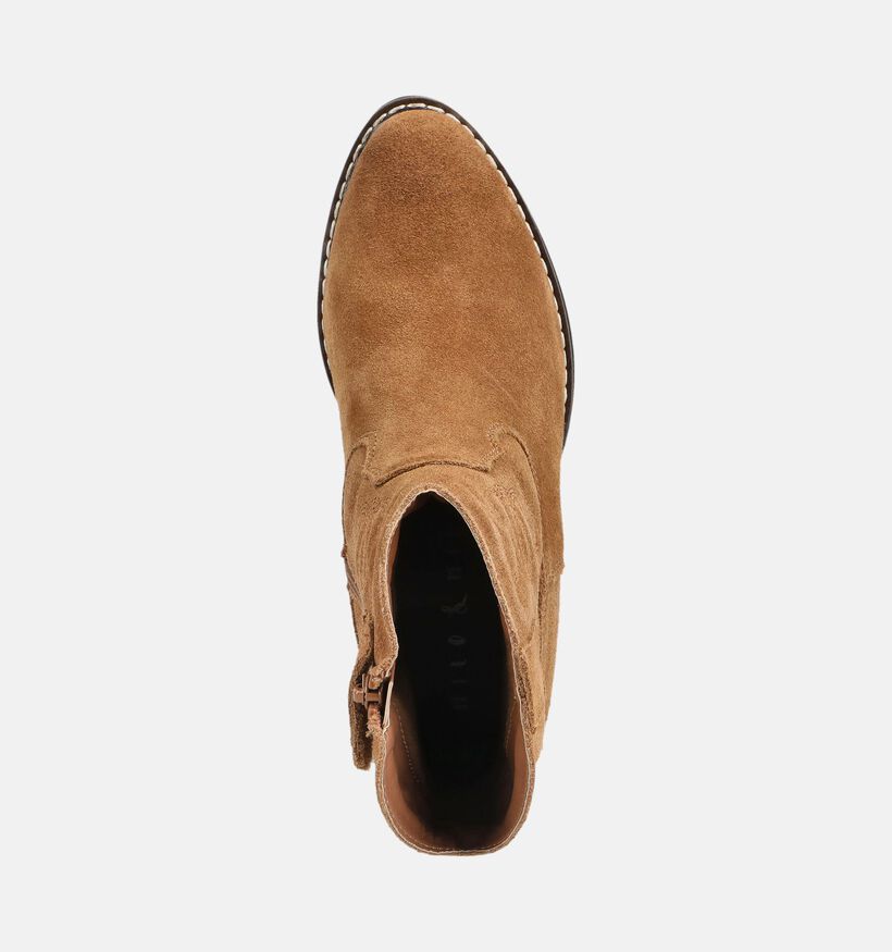 Milo & Mila Bottes de cowboy en Cognac pour filles (379101)