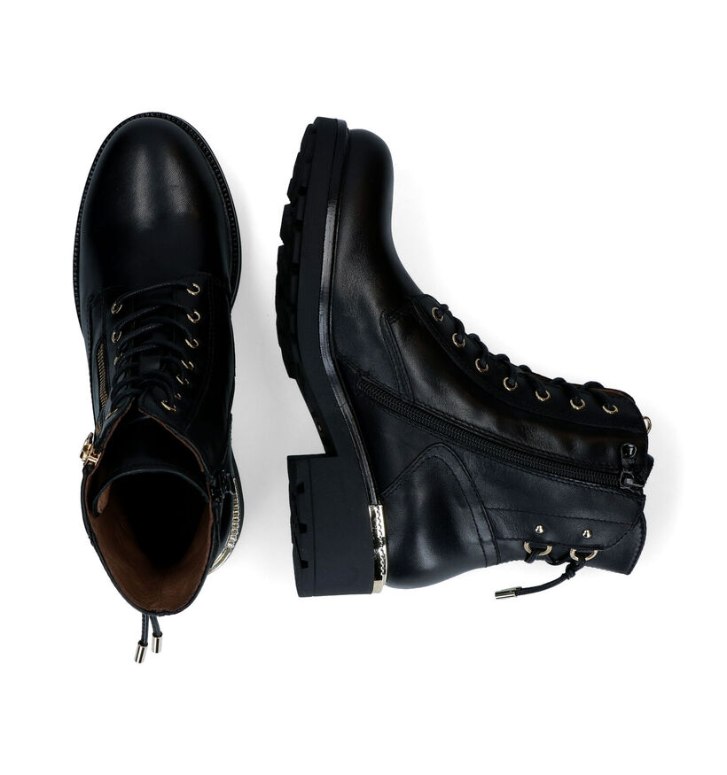 NeroGiardini Boots à lacets en Noir en cuir (296633)