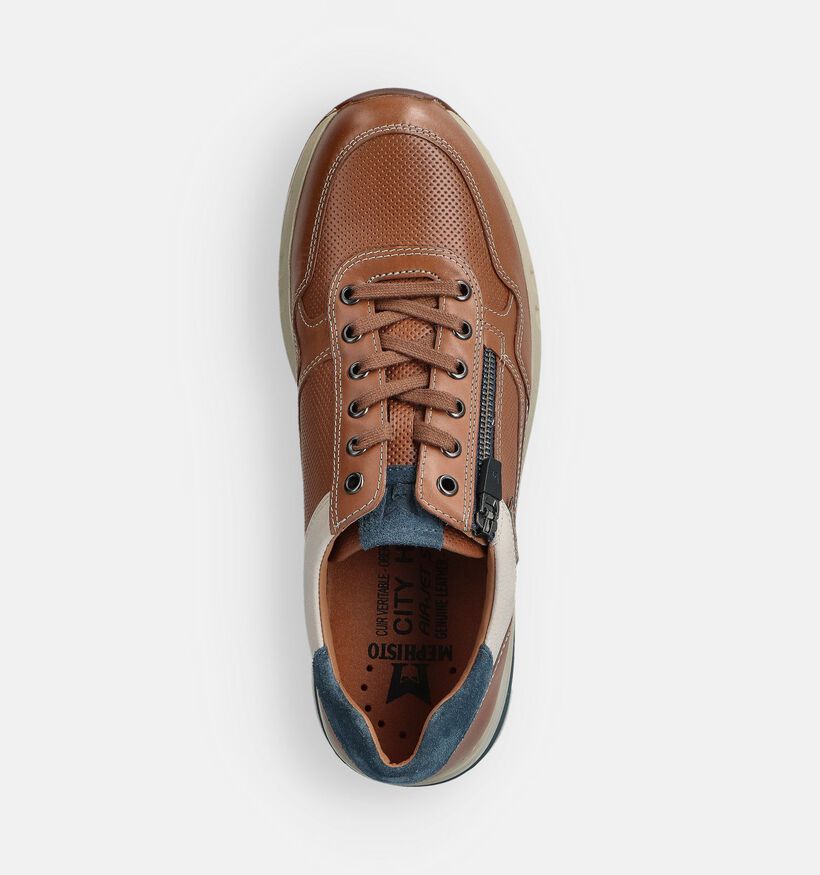 Mephisto Bradley Randy Cognac Rits-Veterschoenen voor heren (370193) - geschikt voor steunzolen