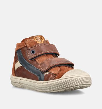 STONES and BONES High Baskets Cognac/Marron/Bleu