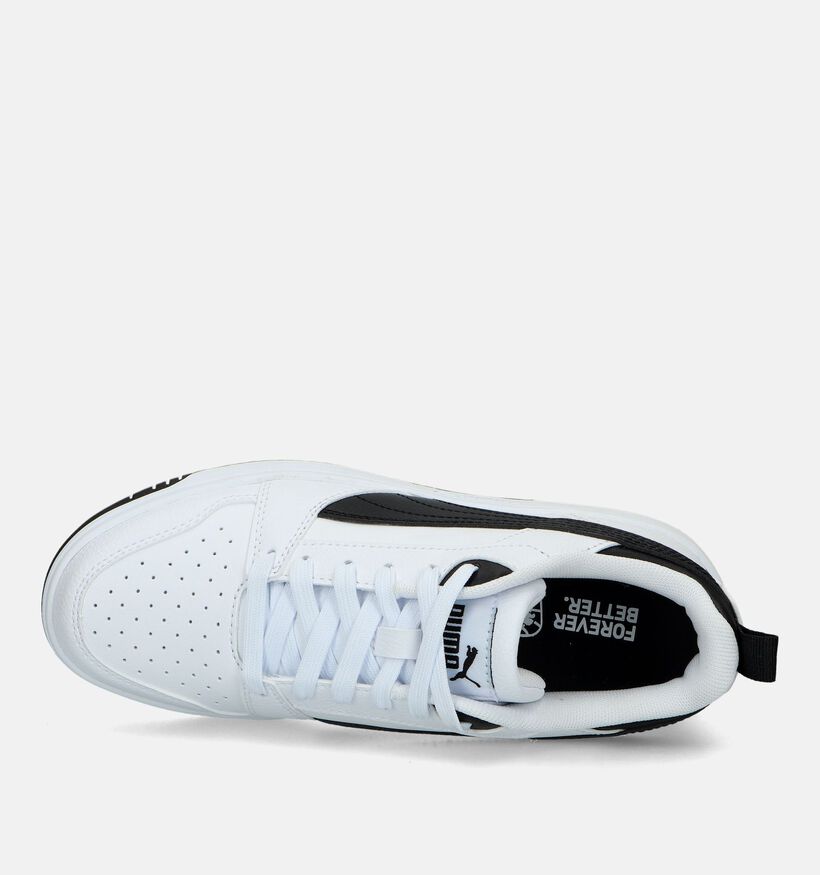 Puma Rebound V6 Witte Sneakers voor meisjes, jongens (326362) - geschikt voor steunzolen