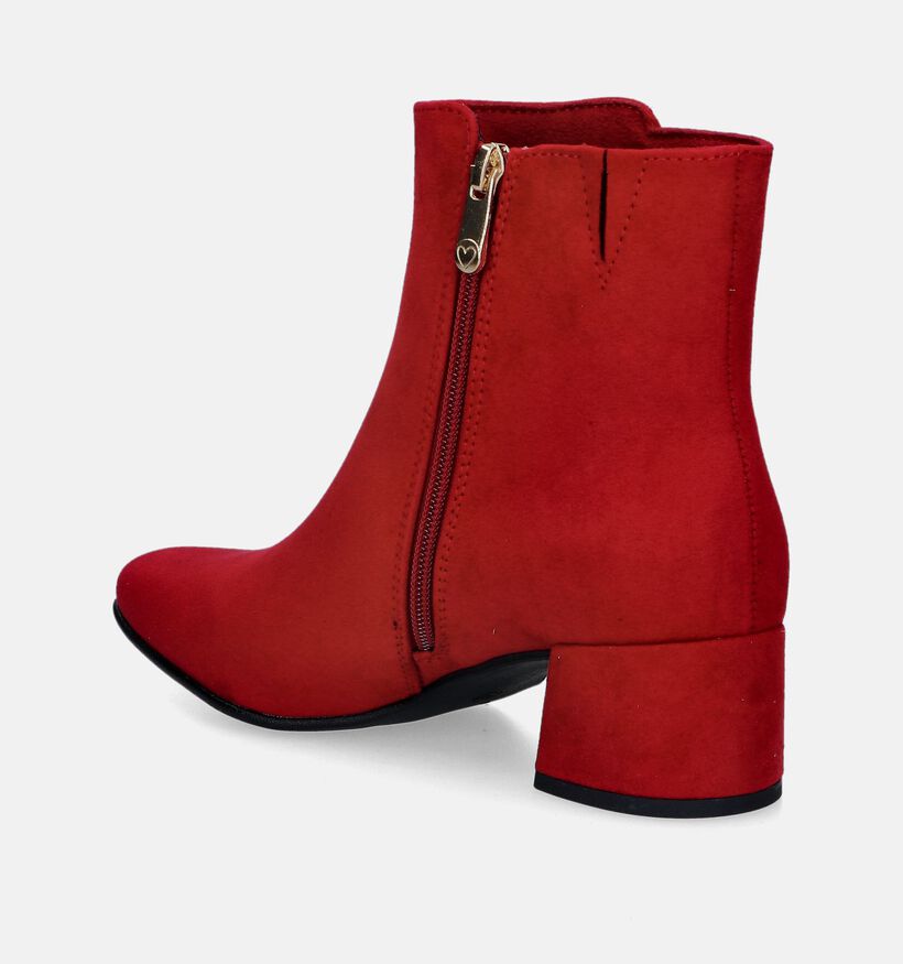 Marco Tozzi Bottillons avec talon caré en Rouge pour femmes (346760)