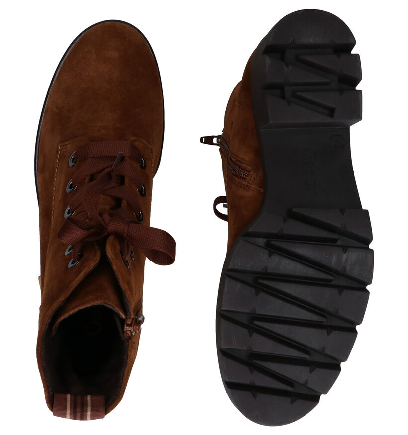 Gabor Best Fitting Bottines en Cognac en daim (282296)