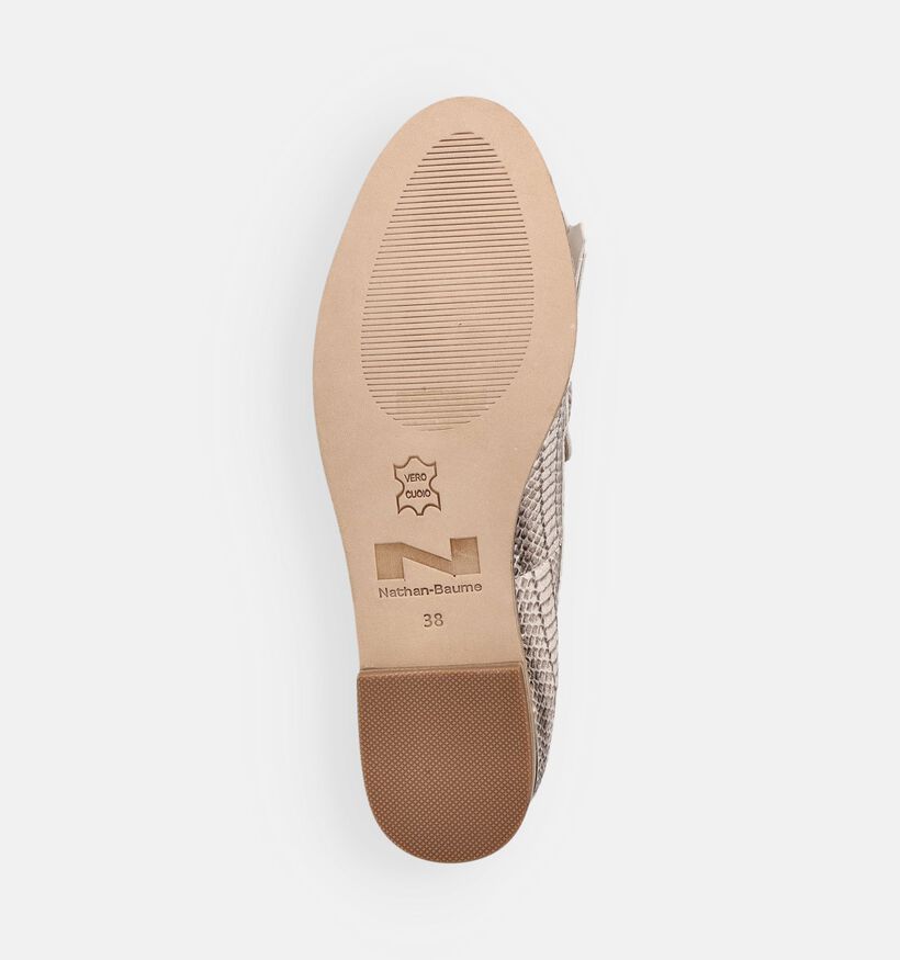 Nathan-Baume Lizardo Beige Loafers voor dames (372241)