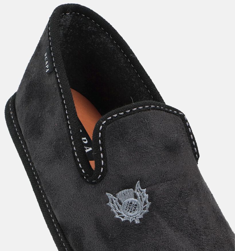 Scapa Zwarte Pantoffels voor heren (364105) - geschikt voor steunzolen
