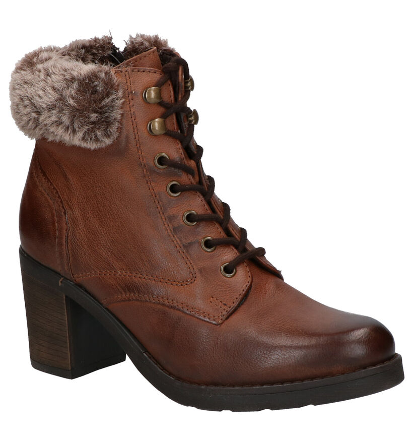 Mario Rossi Bottines à lacets en Cognac en cuir (255177)