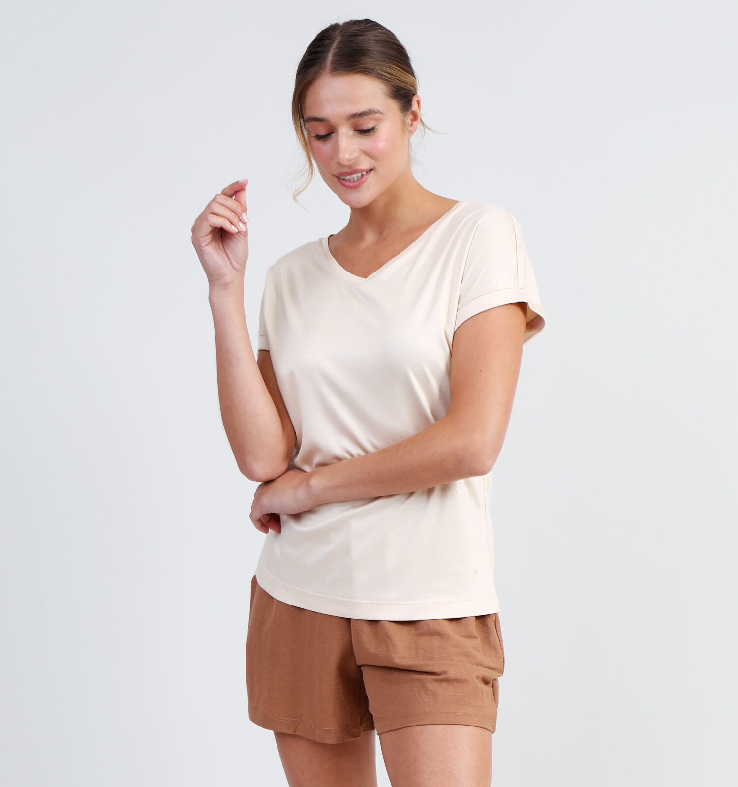 comma Beige T shirt Dames T shirts Online op TORFS.BE