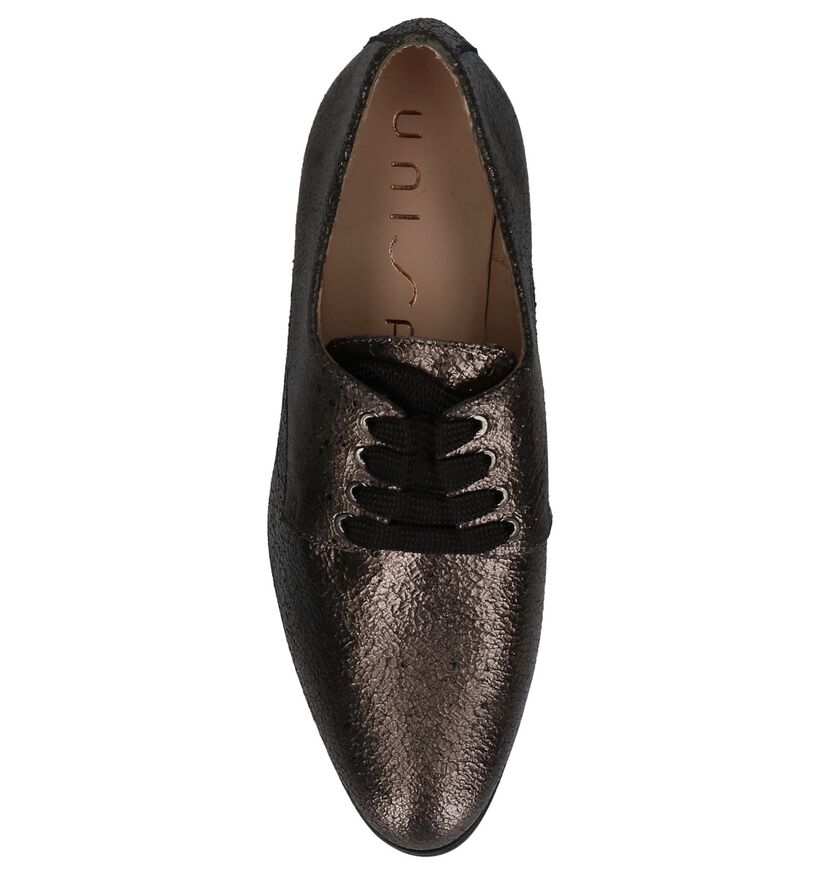 Bronzen Veterschoenen Unisa Caler in leer (233120)