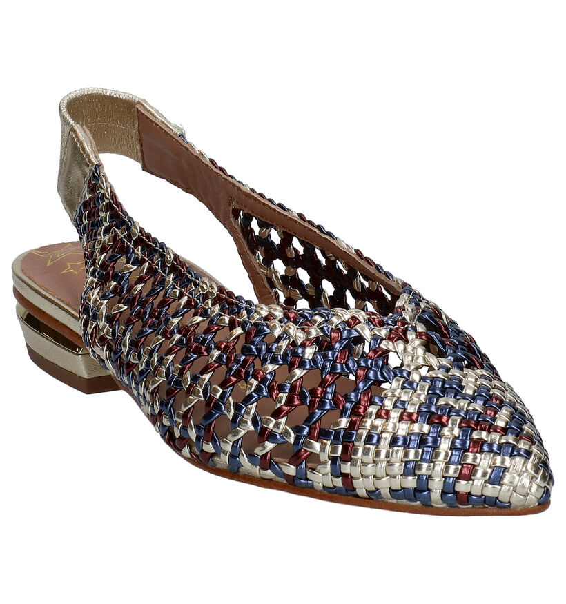 Pedro Miralles Escarpins slingback en Or en cuir (273088)