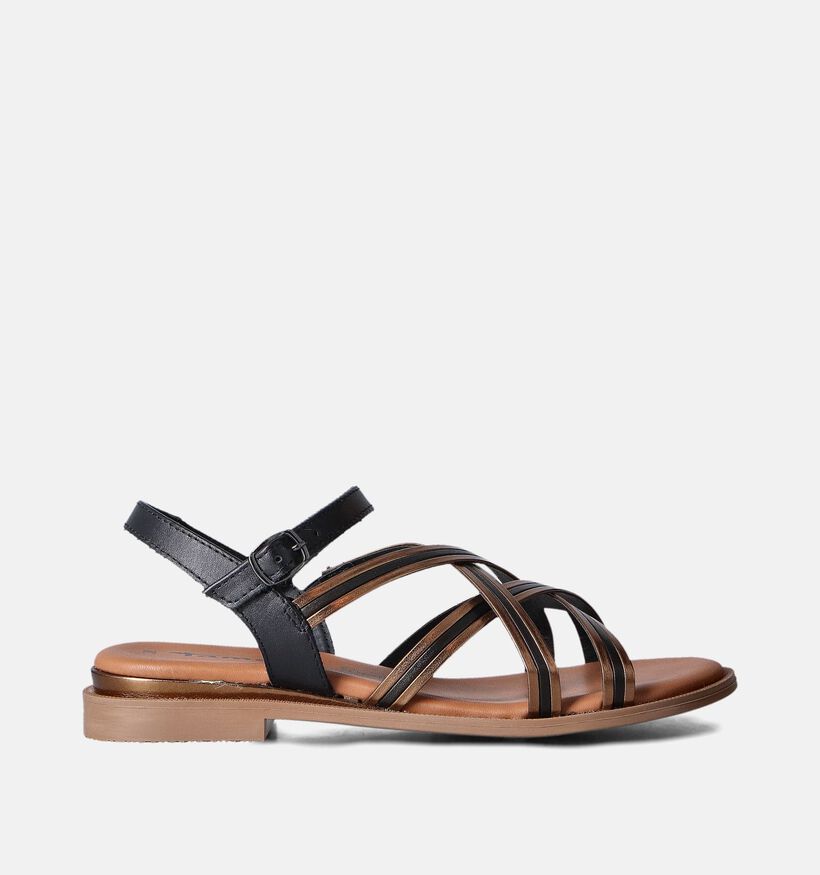 Tamaris Zwarte Platte Sandalen voor dames (354351)