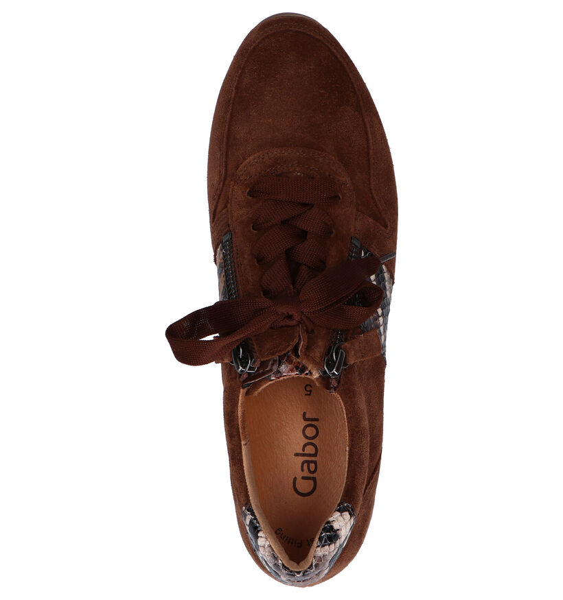 Gabor Best Fitting Chaussures à lacets en Cognac en cuir (277802)