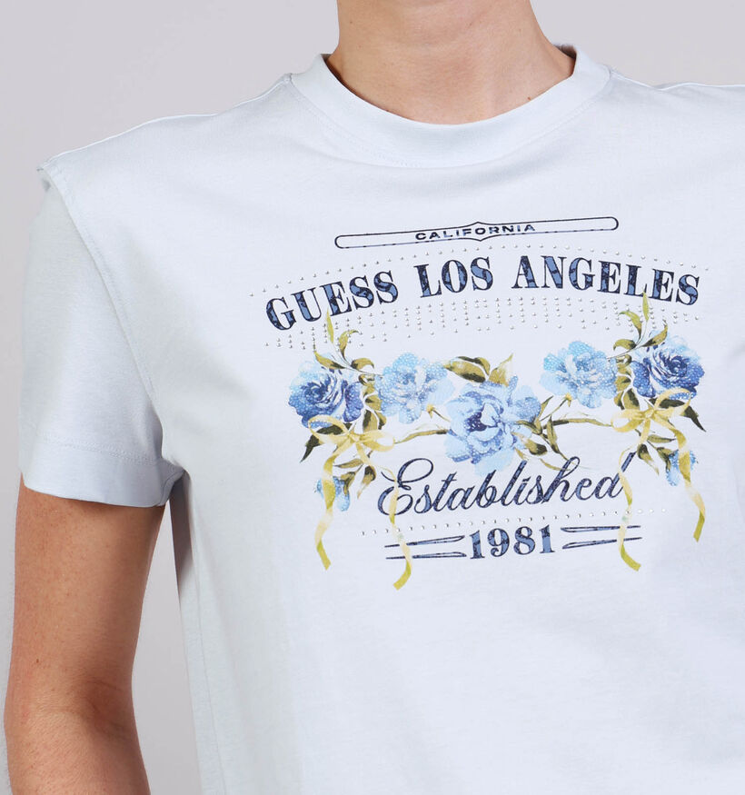 Guess Los Angeles Lichtblauwe T-shirt voor dames (370363)