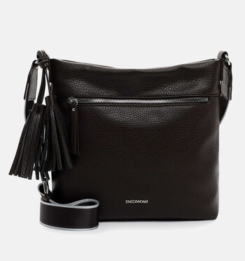 Emily & Noah Crossbody tassen Zwart/Cognac/Bruin