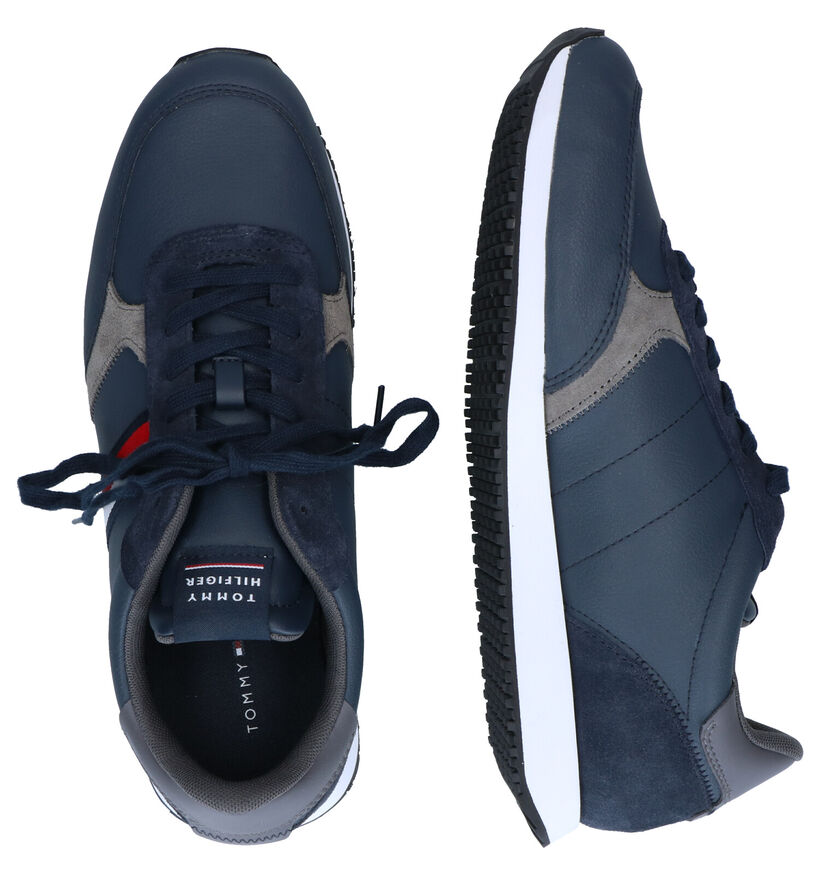 Tommy Hilfiger Runner Baskets en Bleu en cuir (293051)