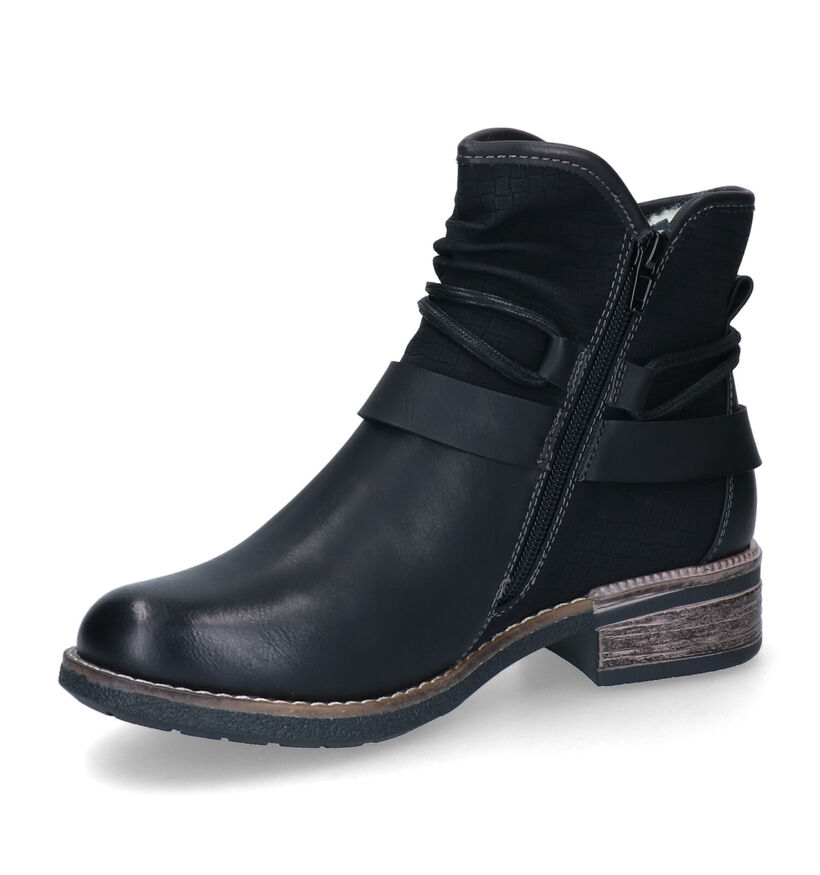 Rieker Bottines plates en Noir pour femmes (331652)