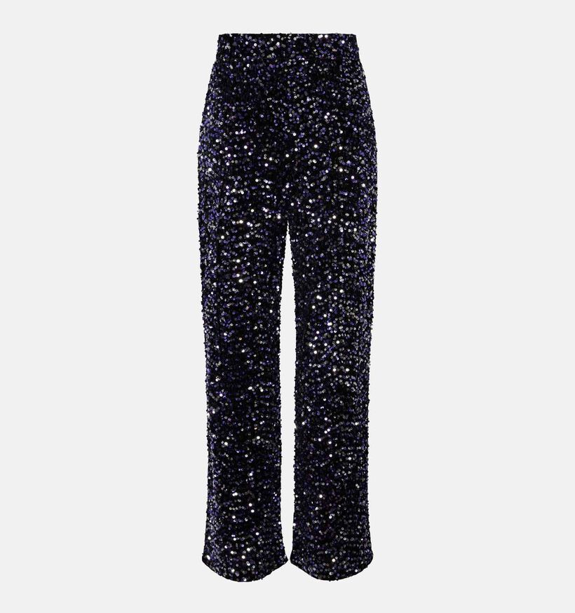 Pieces Kam Zwarte Wijde glitter broek L32 voor dames (333232)