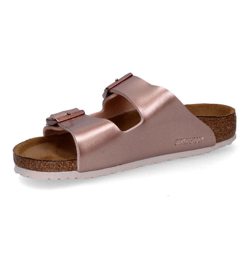 Birkenstock Arizona Rose gold Slippers in kunstleer (322591)