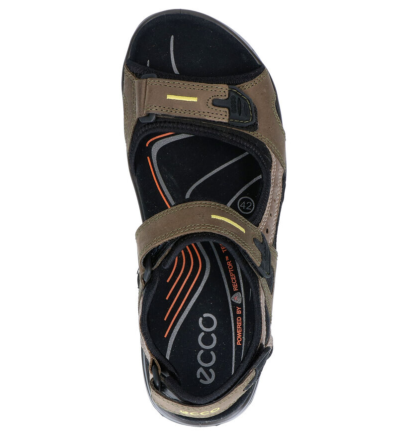 ECCO Offroad Sandales en Kaki en cuir (287386)