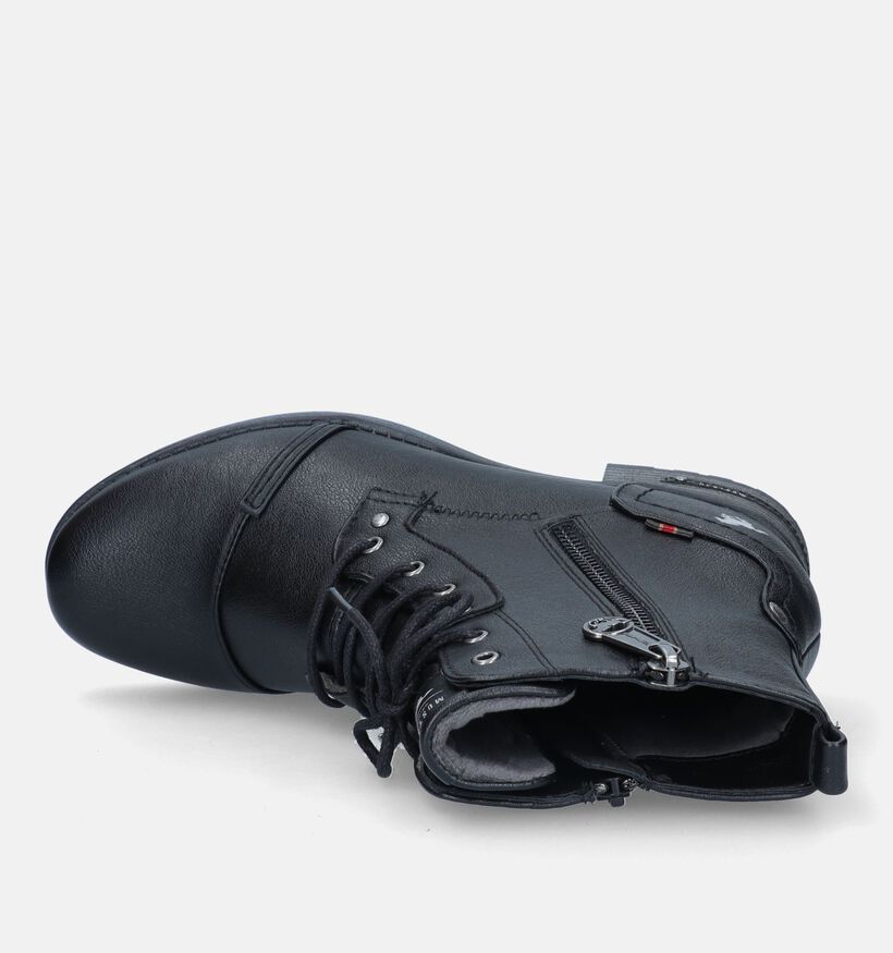 Mustang Boots à lacets en Noir pour femmes (329602)