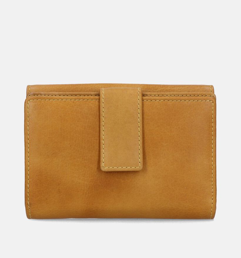 Label M Porte-monnaie à rabat en Cognac pour femmes (358858)