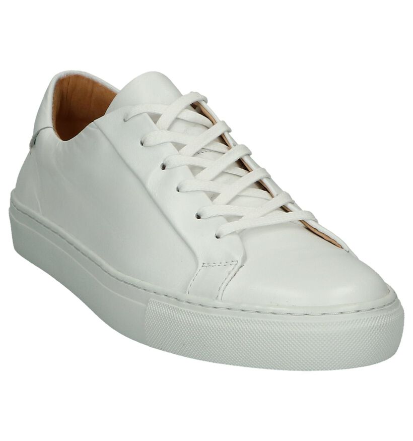 Witte Lage Sneaker Scapa in leer (246080)