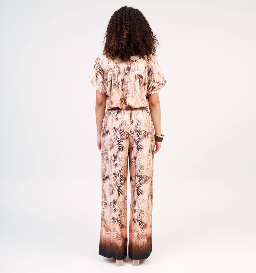 Minus Milena Beige Wijde Broek voor dames (359031)