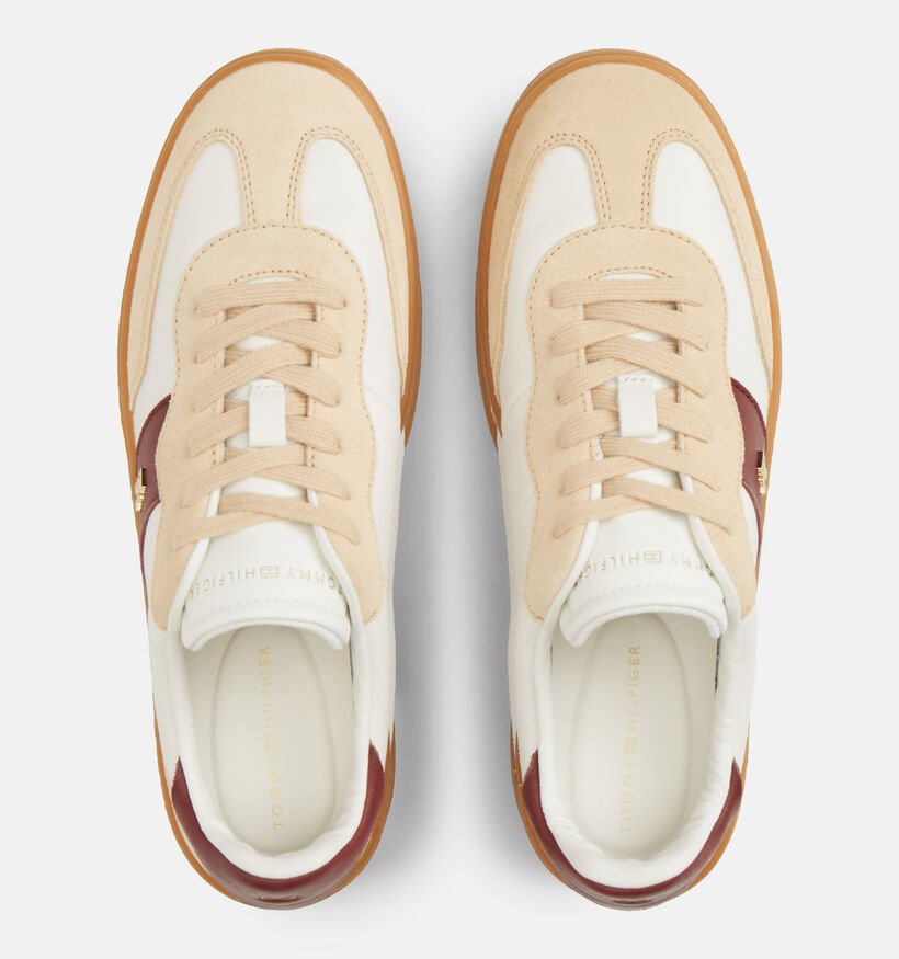 Tommy Hilfiger Premium Heritage Beige/Bordeaux Sneakers voor dames (374898)