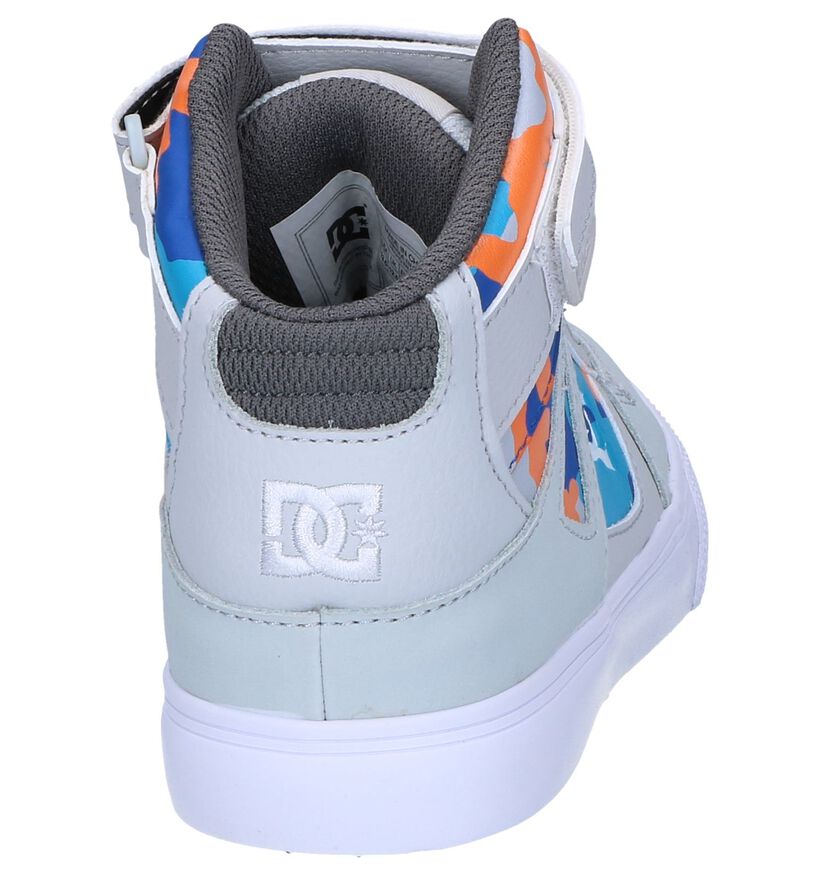 Lichtgrijze Hoge Skateschoenen DC Shoes Pure High in kunstleer (250811)