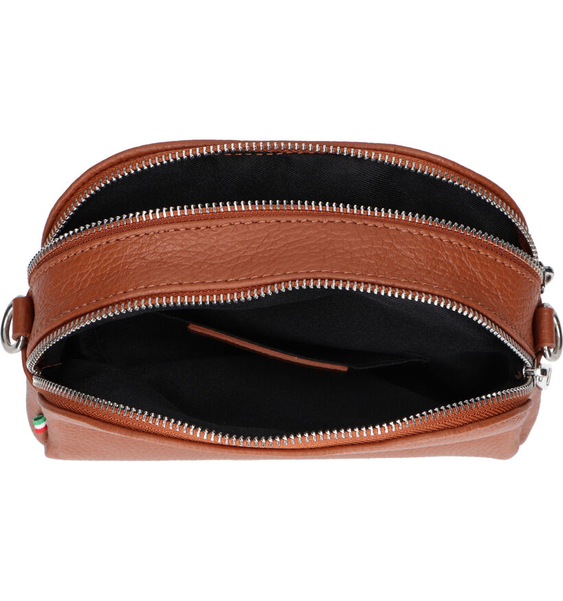 Time Mode Sac porté croisé en Beige en cuir (327474)