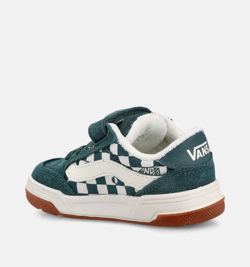 Vans Hylane Geo Check Baskets en Vert pour gar&ccedil;ons, filles (368983)