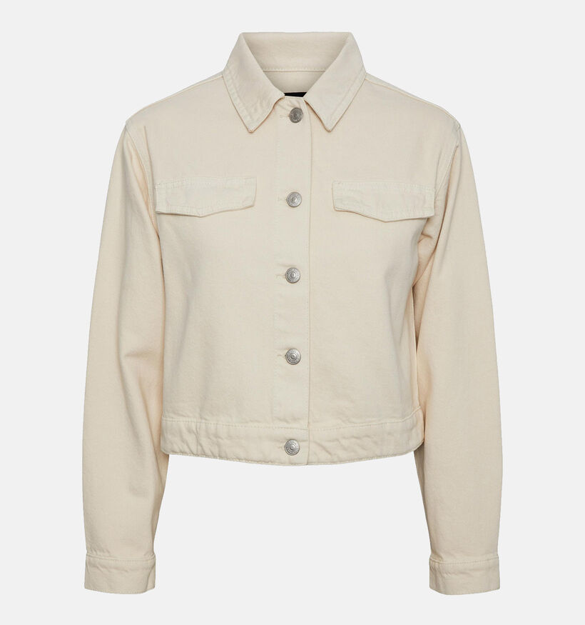 Pieces Tessie Beige Jeansjas voor dames (323755)