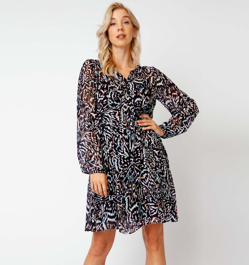 comma Robe mi-longue en Noir pour femmes (319674)