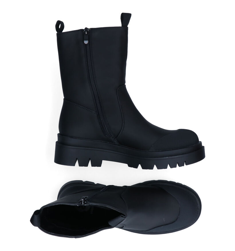 Poelman Zwarte Bottines in kunstleer (300339)