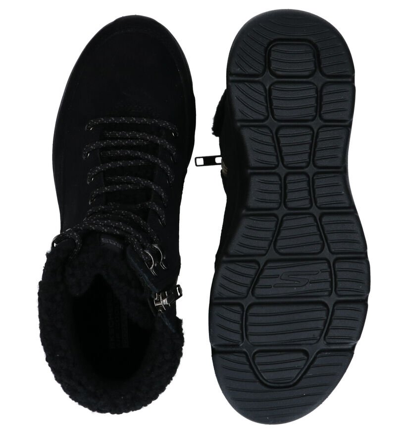 Skechers Glacial Ultra Woodlands Zwarte Snowboots in nubuck (279574)
